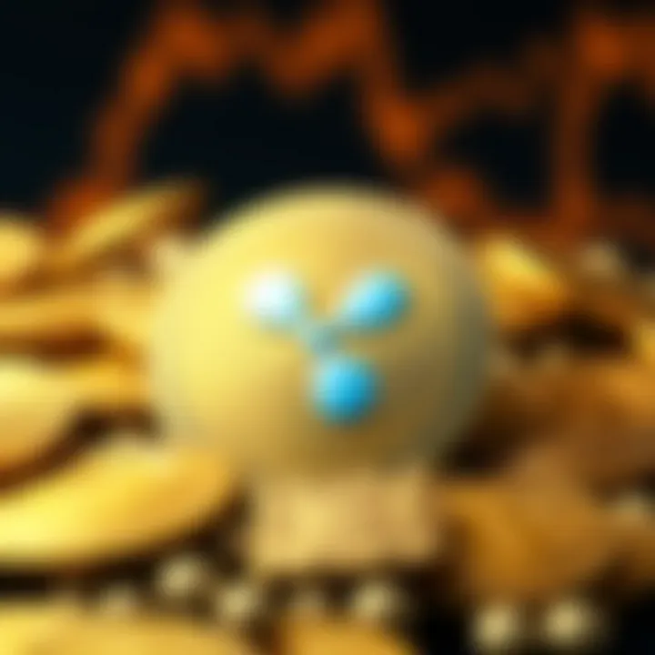 Digital representation of Ripple cryptocurrency