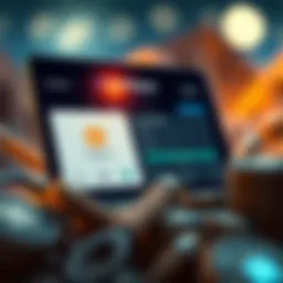 Visual representation of the Coinbase Wallet interface