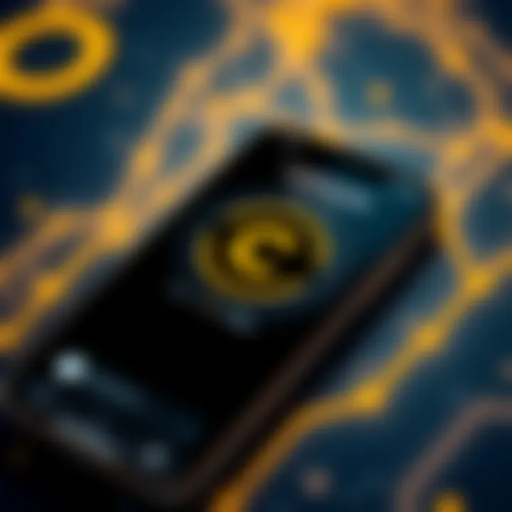 An overview of the Coingate app interface showcasing its sleek design