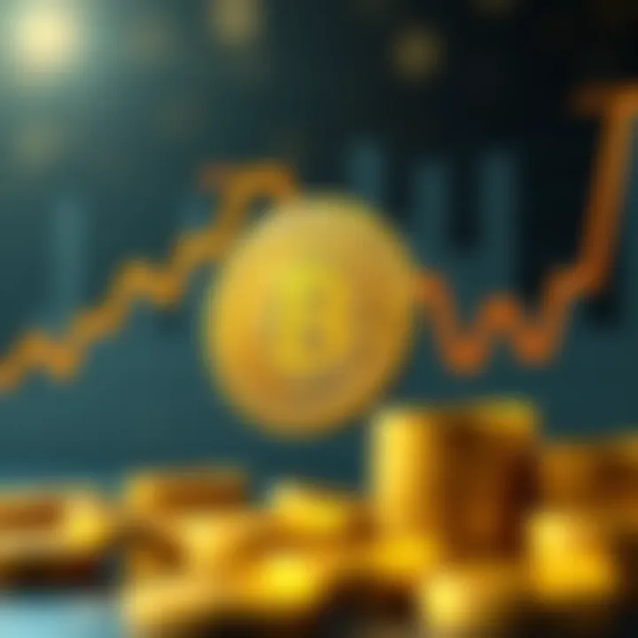 Graph depicting historical gold coin price trends over the years