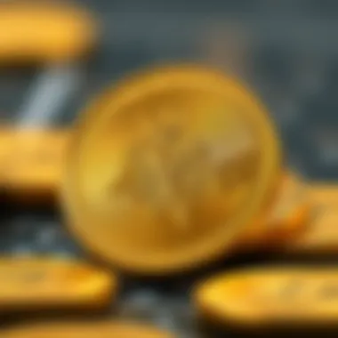 Intricate details of a gold coin showcasing its craftsmanship