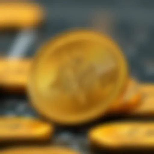 Intricate details of a gold coin showcasing its craftsmanship