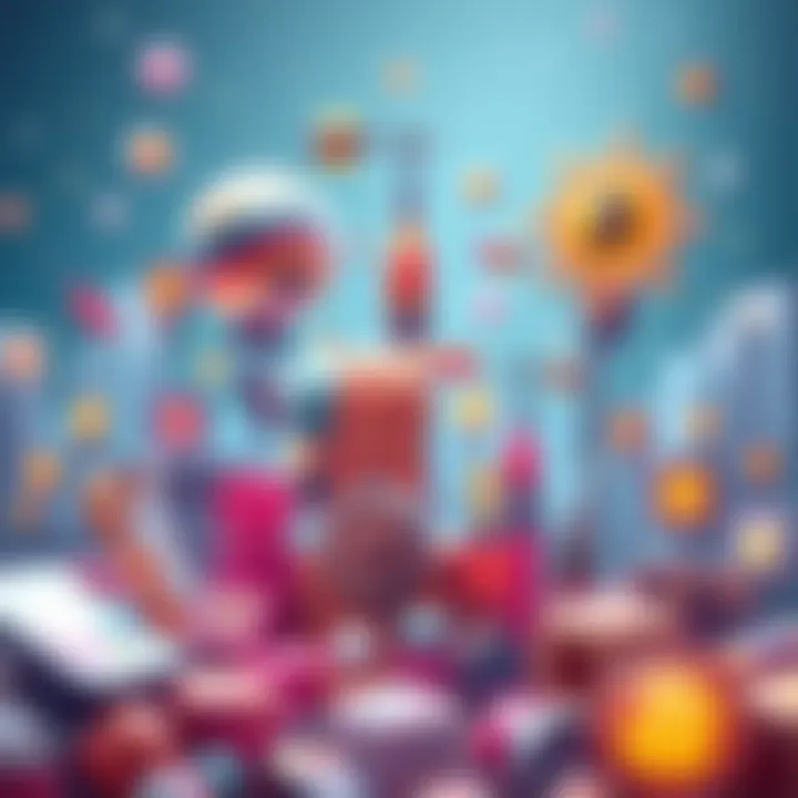 An abstract illustration showcasing marketing strategies for NFT artists.