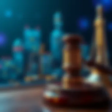 Legal framework visuals for cryptocurrency