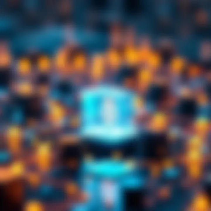 Visual representation of blockchain technology