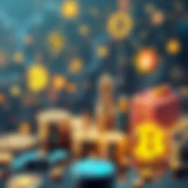 An illustration showcasing various DeFi applications