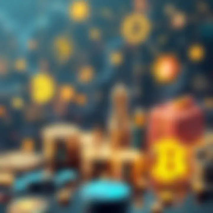 An illustration showcasing various DeFi applications