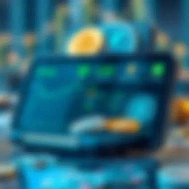 Digital wallet interface showcasing various cryptocurrencies