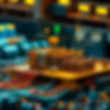 Diagram of a mining pool and its participants