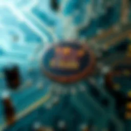 Visual representation of binary code in a digital circuit