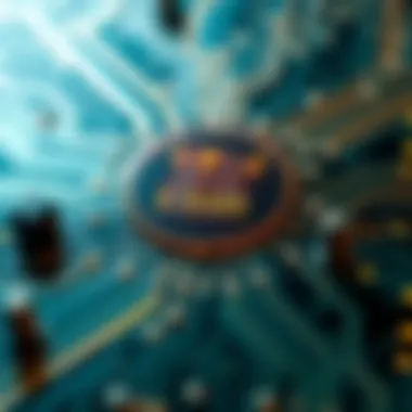 Binary Code in Digital Circuits Visual representation of binary code in a digital circuit