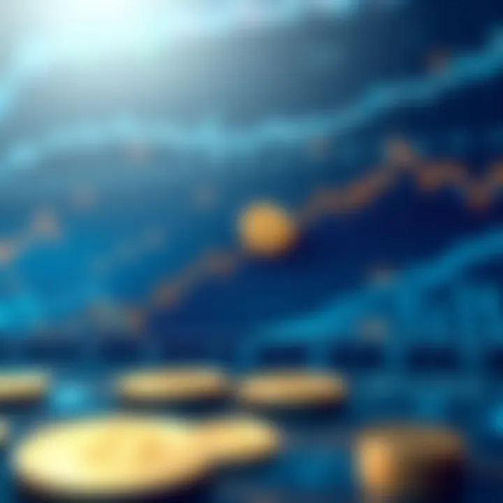 Graphical representation of cryptocurrency market trends