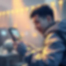 User interacting with the Coin Scale app interface