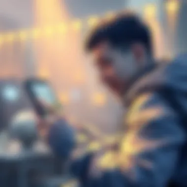 User interacting with the Coin Scale app interface