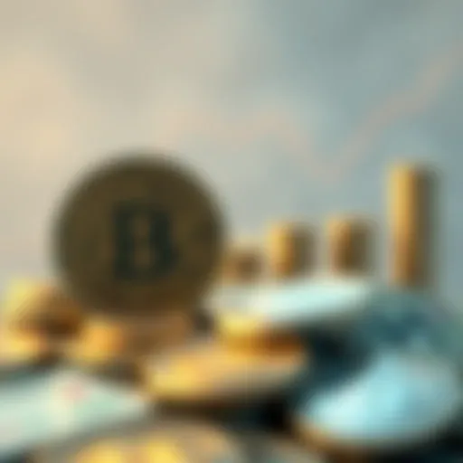 A visual representation of cryptocurrency and traditional currency exchange rates