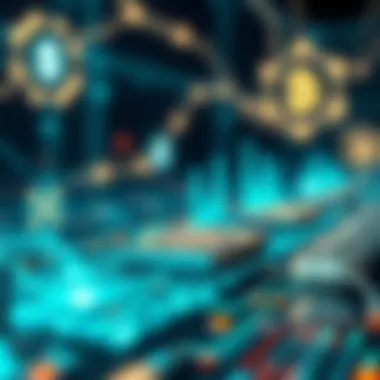 Futuristic depiction of technology influencing financial transactions