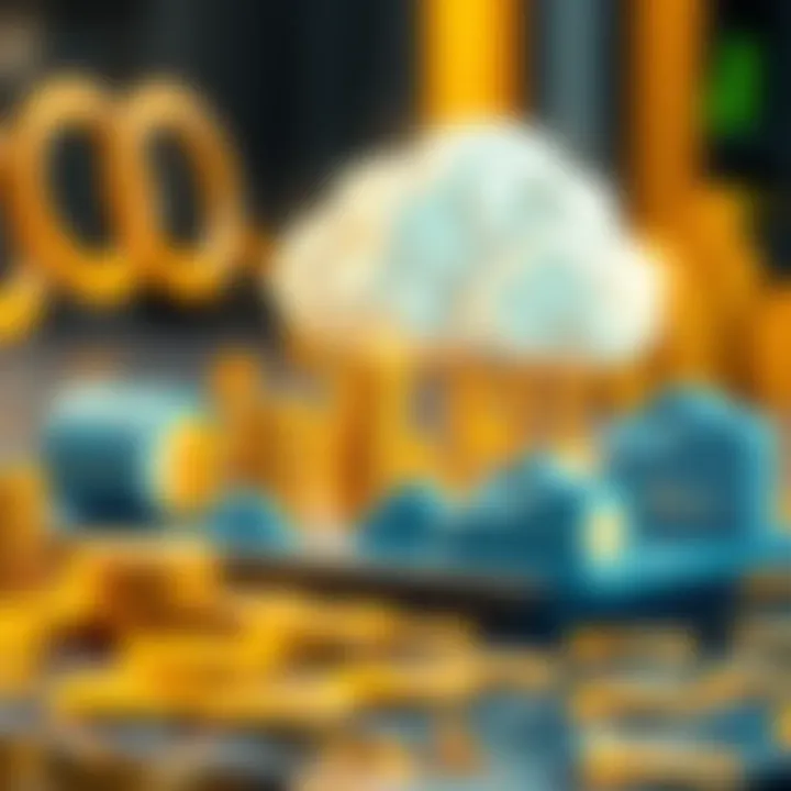 Visual representation of profits from cloud mining