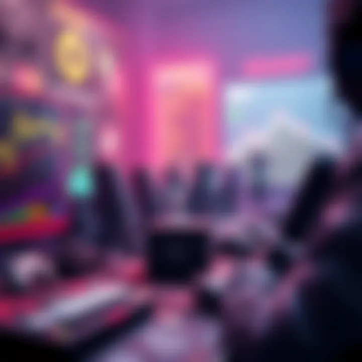 Intersection of Gaming and Finance A conceptual representation of the intersection between gaming and finance