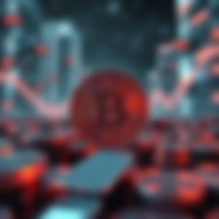 Futuristic representation of digital currencies