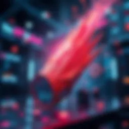 A digital artwork representing the fusion of technology and art