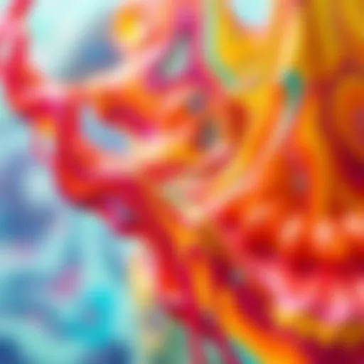 Vibrant Abstract NFT Art A vibrant NFT art piece showcasing abstract digital design