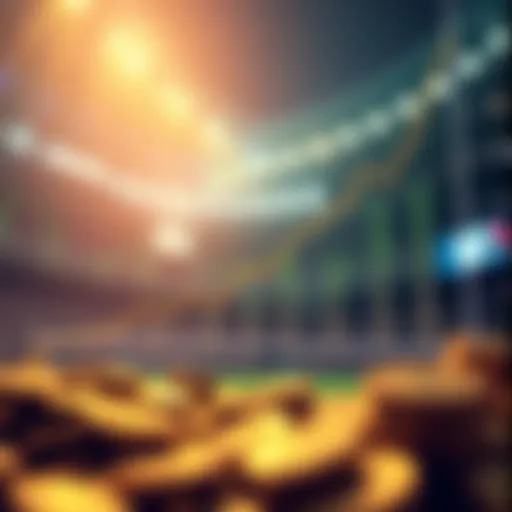 The Surge of Cryptocurrency in Sports Betting A graph showcasing the rise of cryptocurrency in sports betting