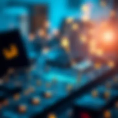 Blockchain Technology Applications A graphic representation of blockchain technology and its applications