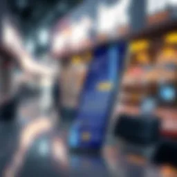 Visual representation of the buy and sell app interface