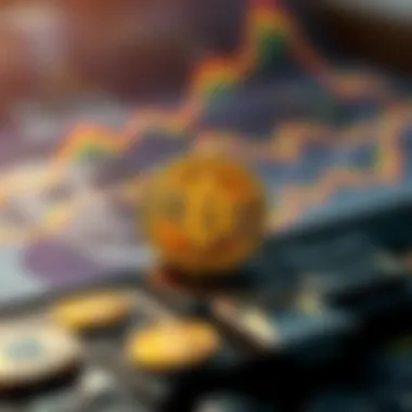 Visual of blockchain transactions influenced by traditional finance.