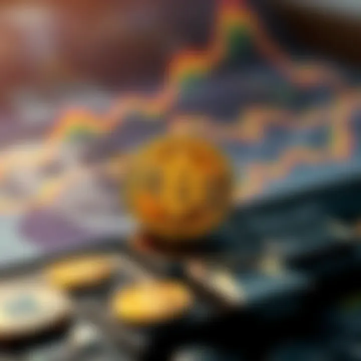 Visual of blockchain transactions influenced by traditional finance.