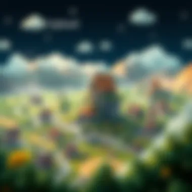 A digital landscape showcasing Upland's virtual properties.