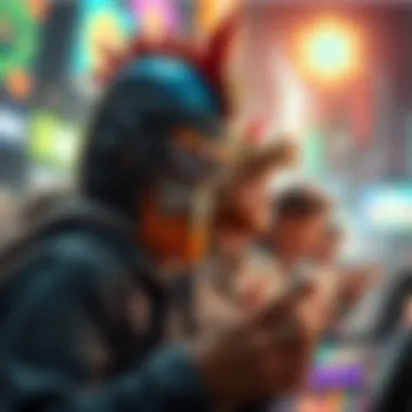 A conceptual image depicting the socio-economic effects of NFT games.