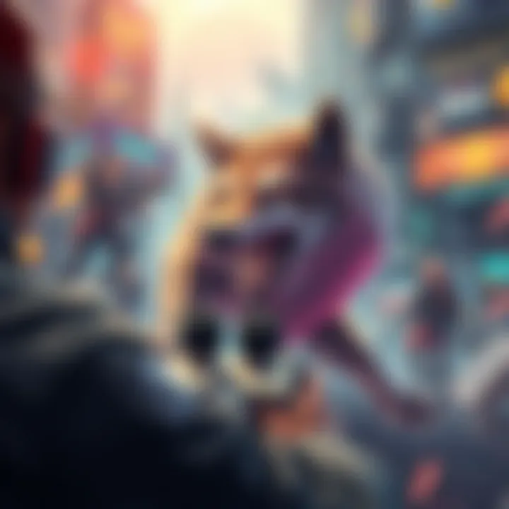 Illustration of blockchain technology in action within a gaming environment