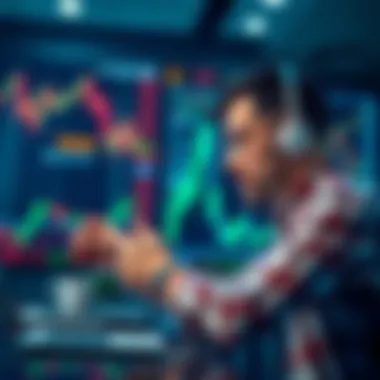 Investor analyzing market trends and indicators