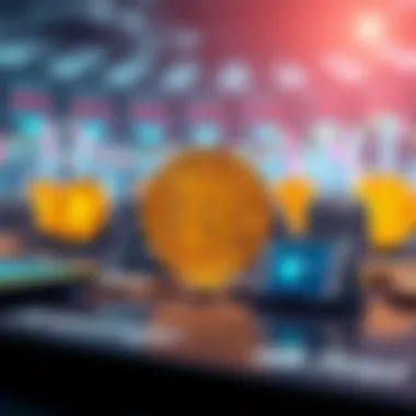 Visual representation of cryptocurrency exchanges