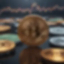 Chart analyzing cryptocurrency market trends