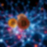 A futuristic representation of electronic currencies in digital networks