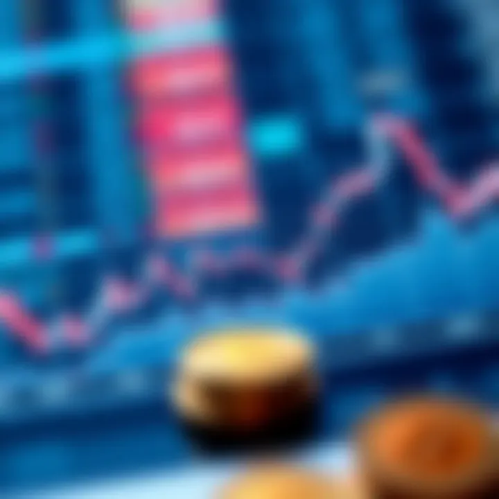 Graph showing cryptocurrency market trends