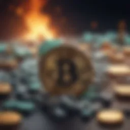 Visual representation of fluctuating gas fees in cryptocurrency transactions