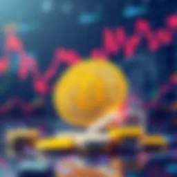 Conceptual representation of cryptocurrency market analysis
