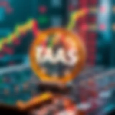 Graphic representation of the interaction between TAAS stocks and blockchain technology.