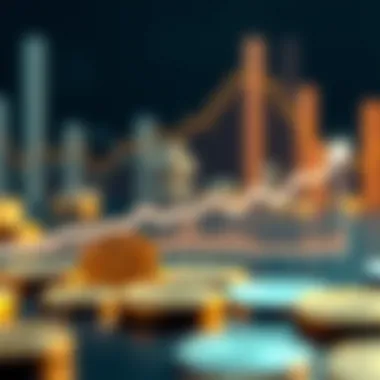 Graph depicting the evolution of cryptocurrency prices over time