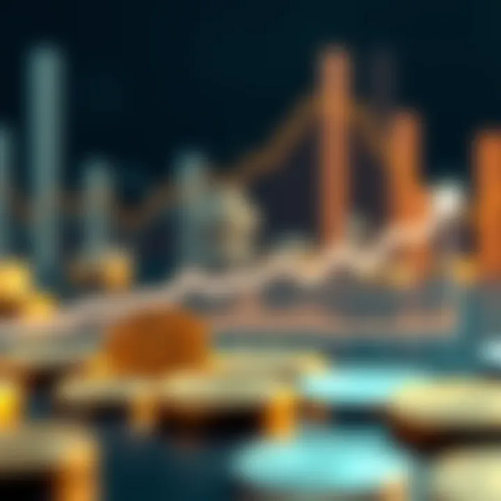 Graph depicting the evolution of cryptocurrency prices over time