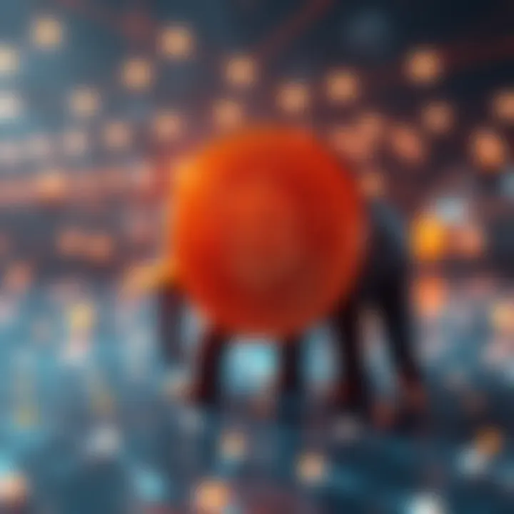 Blockchain Innovation: The Framework of Elephant Coin A conceptual blockchain network showcasing the technology behind Elephant Coin.