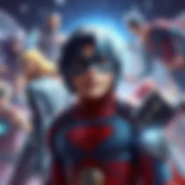 A collage of different superhero NFT artworks showcasing diverse styles and themes.