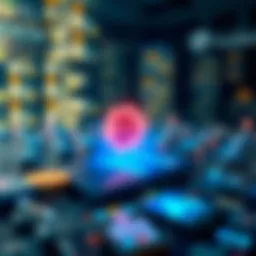 Visual representation of blockchain technology in financial transactions