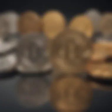 Chart showing historical price fluctuations of major cryptocurrencies