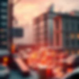 Conceptual illustration of stagflation's economic impact