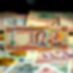 Historical banknotes of the Indonesian Rupiah showcasing its evolution