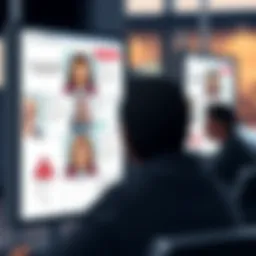 Illustration of online dating profiles showcasing red flags